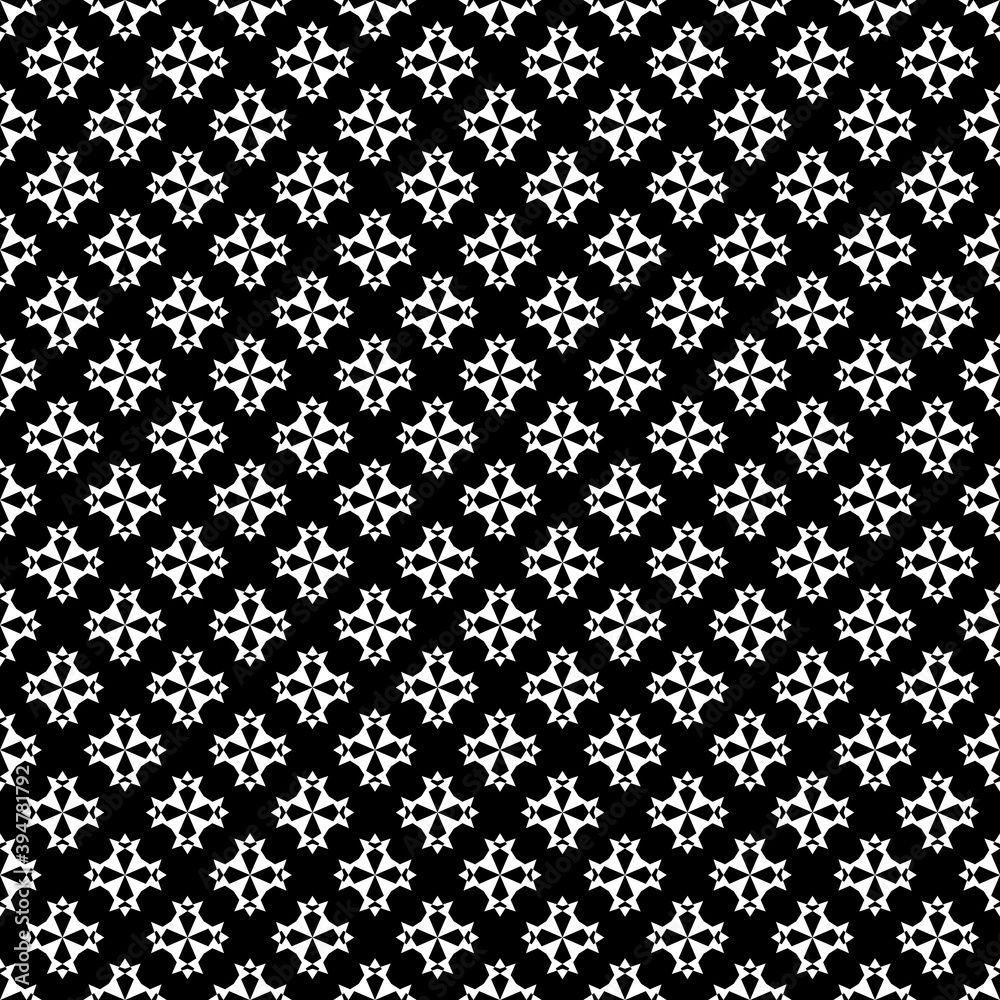 Seamless vector. Figures ornament. Mosaics background. Geometric motif. Folk image. Simple shapes backdrop. Ethnic pattern wallpaper. Digital paper, web design, textile print, abstract illustration