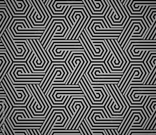 Abstract geometric pattern with stripes  lines. Seamless vector background. Black ornament. Simple lattice graphic design