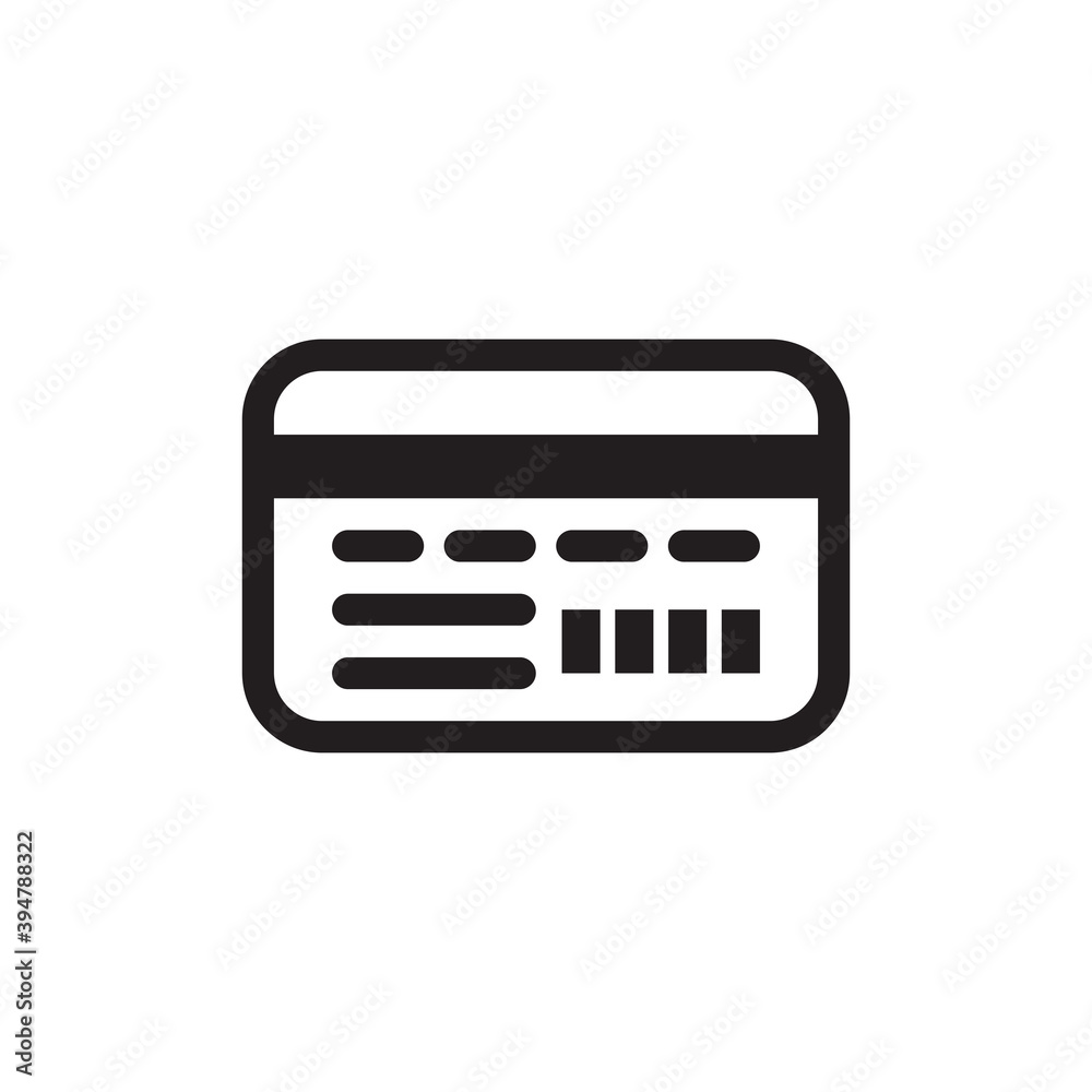 Credit debit card - black icon on white background. Digital money concept logo sign. Graphic design element. Vctor illustration. Credit debit card - black icon on white background. Digital money concept logo sign. Graphic design element. Vctor illustration.