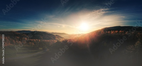 Sonnenuntergang im Odenwald