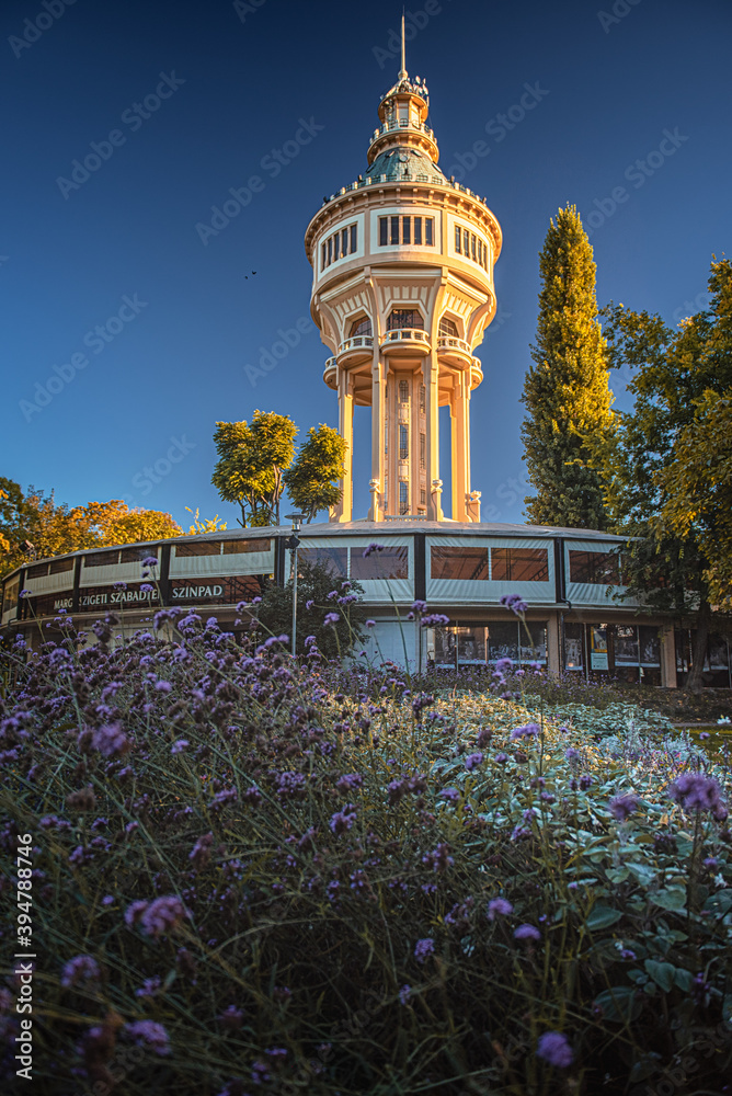 Old water reservoir tower in Budapest, Hungary 