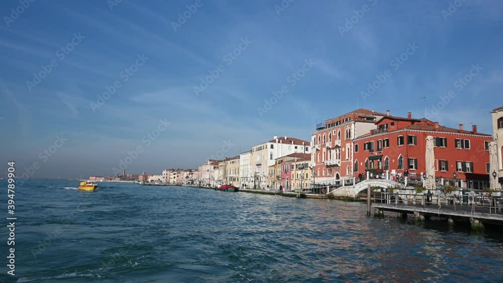 Venice, Italy - Novembre 2020 - Historic buildings between the canals of the lagoon city Venice, Italy - Novembre 2020 - Historic buildings between the canals of the lagoon city