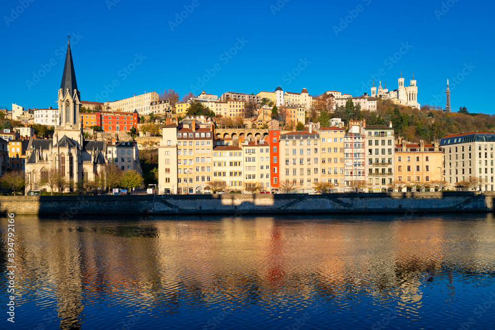 Famous cityscape of Lyon