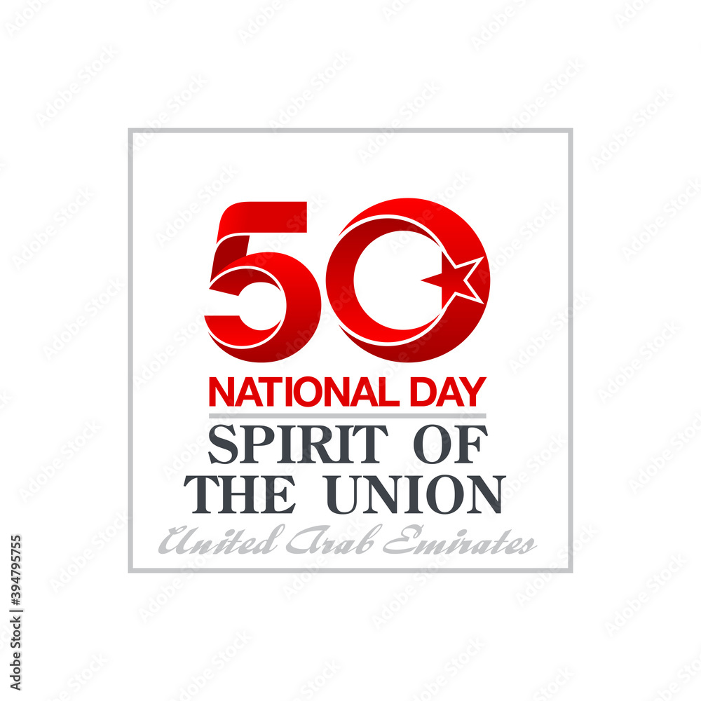 50 National day banner with realistic UAE ribbon flag. holiday illustration card 50 UAE National day Spirit of the union United Arab Emirates, Flat design Logo Anniversary Celebration Abu Dhabi Card 50 National day banner with realistic UAE ribbon flag. holiday illustration card 50 UAE National day Spirit of the union United Arab Emirates, Flat design Logo Anniversary Celebration Abu Dhabi Card