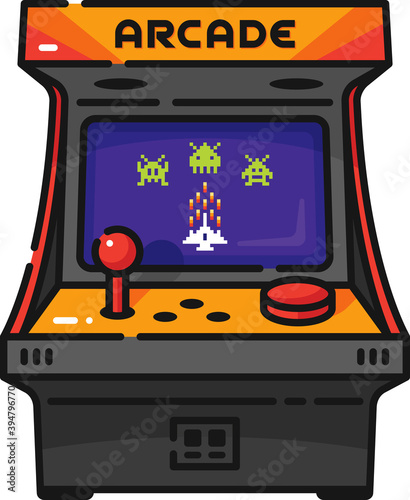 Foto Arcade Video Game Filled Outline Icon