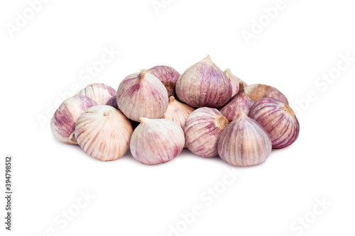 Garlic isolated on white background. Allium sativum