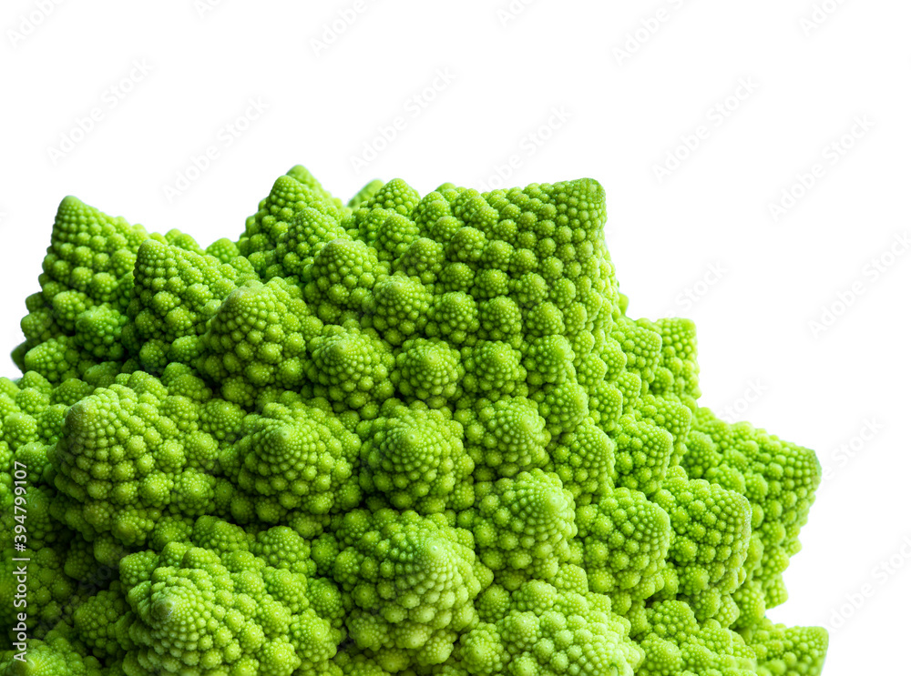 Macro image of fresh Romanesco cauliflower Macro image of fresh Romanesco cauliflower