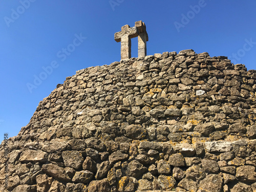 The Cross statue on Carmel Hill near Park Güell, in Barcelona, Catalonia, Spain