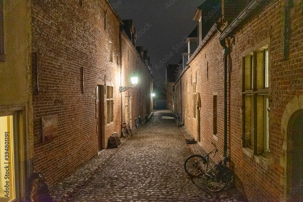 narrow street in the town