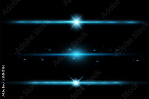 Colorful lines effect on galaxy background - illustration