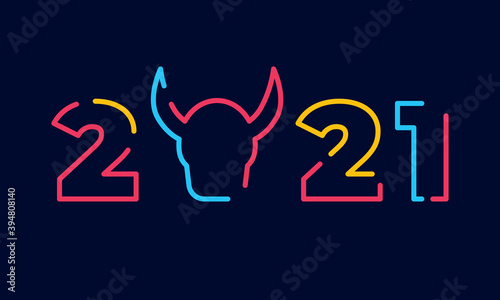 2021 new year. Happy new year. 2021 new year. Happy new year design. Colorful holiday background for calendar or web banner. 2021 celebration. Light 2021