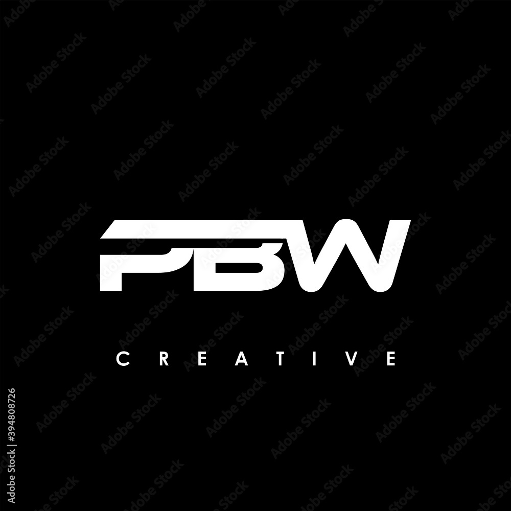 PBW Letter Initial Logo Design Template Vector Illustration	
