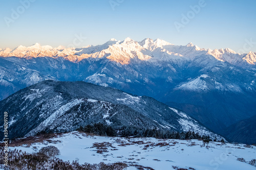 Morning light in the Langtang area  Nepal