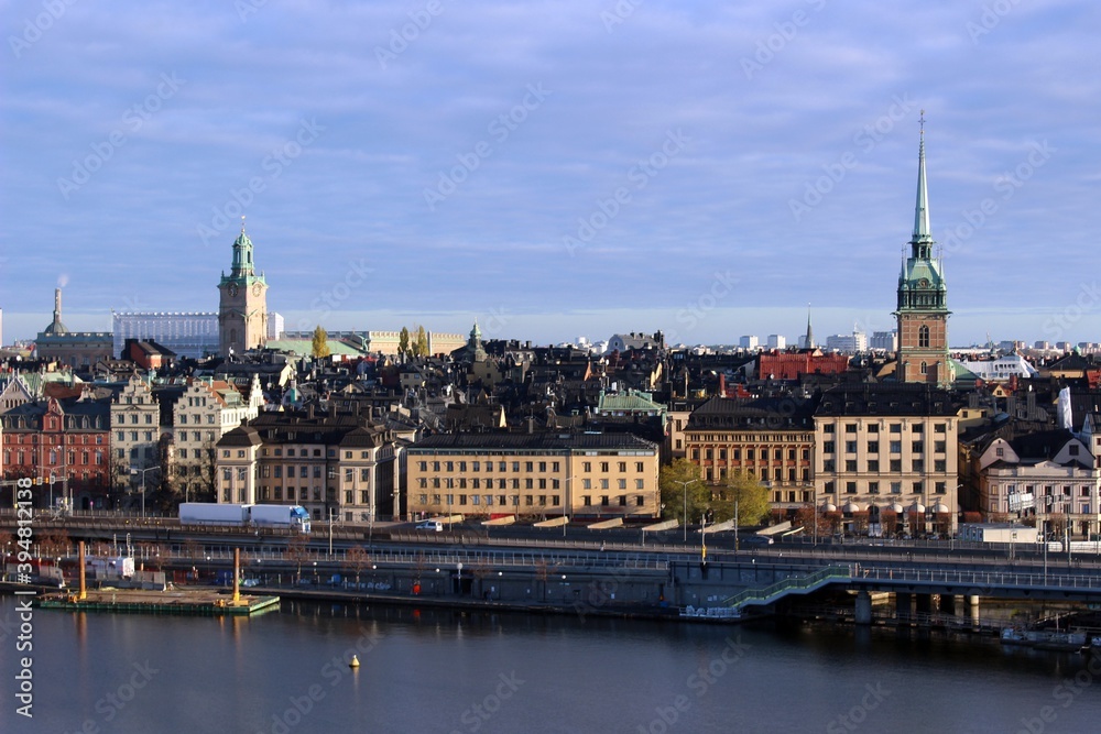 Gamla Stan, Stockholm, viewed from Monteliusvägen.