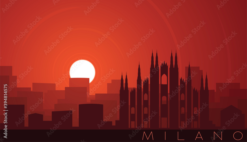 Milan Low Sun Skyline Scene