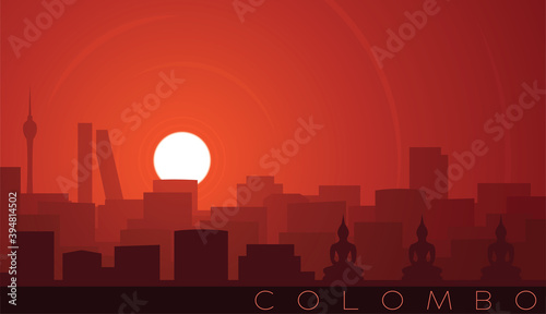 Colombo Low Sun Skyline Scene