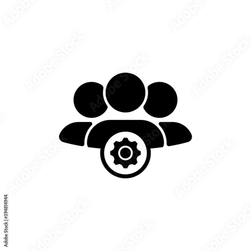 Professional services icon with setting sign. Setup, manage, management. Vector on isolated white background. EPS 10