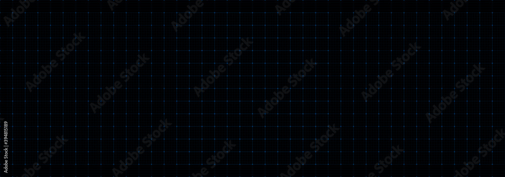 Complex blue grid on black background. large horizontal image Complex blue grid on black background. large horizontal image