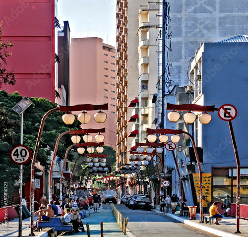 Decoraçao japonesa. Bairro da Liberdade, Sao Paulo. Brasil photo