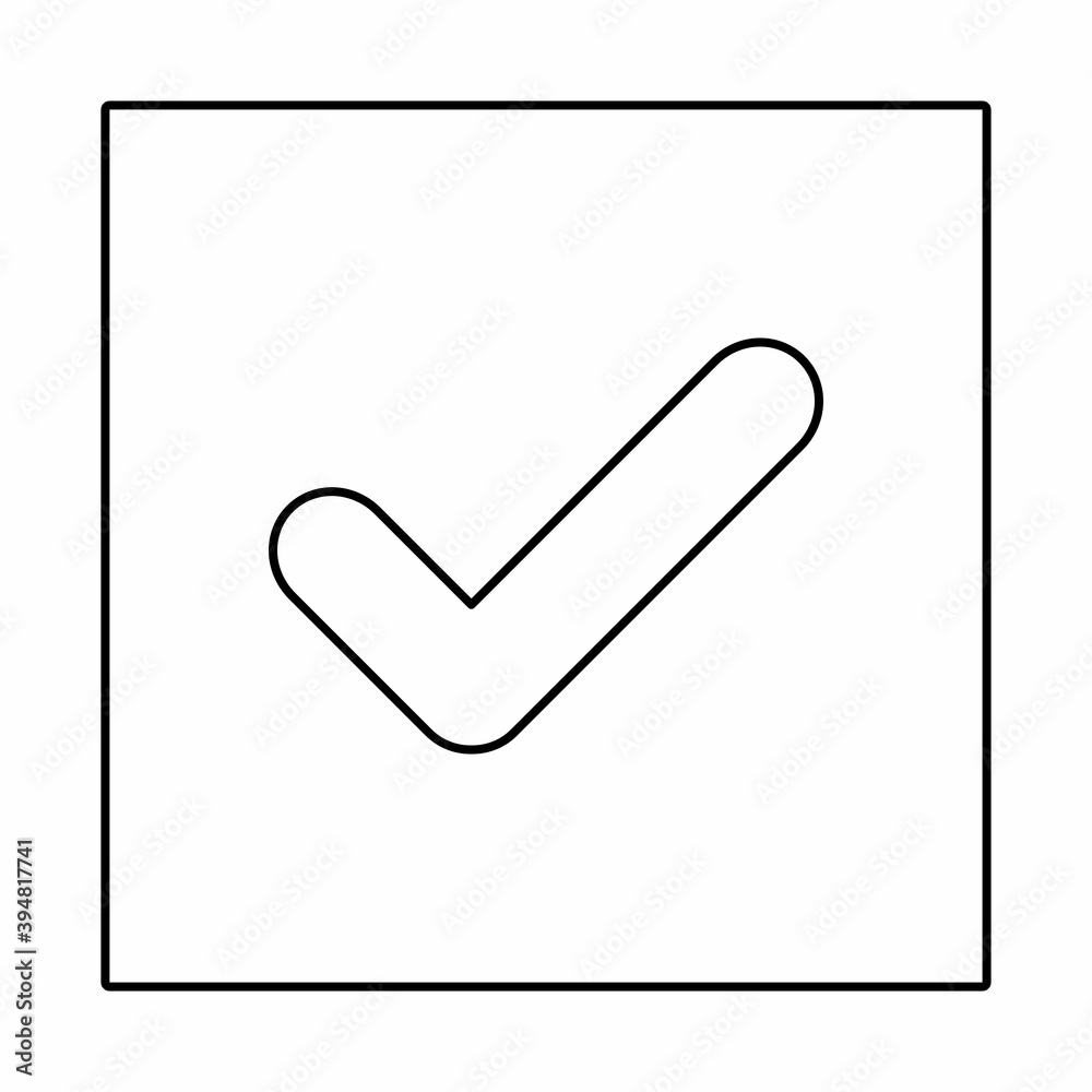 Check marks, Tick marks, Accepted, Approved, Yes, Correct, Ok, Right Choices, Task Completion, Voting. - vector mark symbols. Black outline design. Isolated icon. Check marks, Tick marks, Accepted, Approved, Yes, Correct, Ok, Right Choices, Task Completion, Voting. - vector mark symbols. Black outline design. Isolated icon.