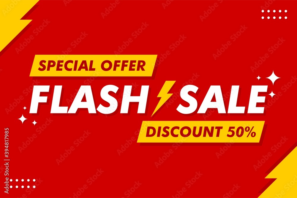 Flash Sale Banner - Vector Flat Design Illustration : Suitable for Business Theme, Shopping Theme, Promotion Theme, Advertising Theme, Infographics and Other Graphic Related Assets. Flash Sale Banner - Vector Flat Design Illustration : Suitable for Business Theme, Shopping Theme, Promotion Theme, Advertising Theme, Infographics and Other Graphic Related Assets.
