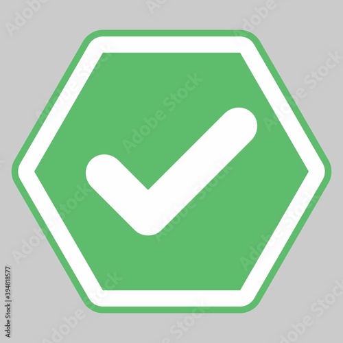 Check marks, Tick marks, Accepted, Approved, Yes, Correct, Ok, Right Choices, Task Completion, Voting. - vector mark symbols in green. Isolated icon.