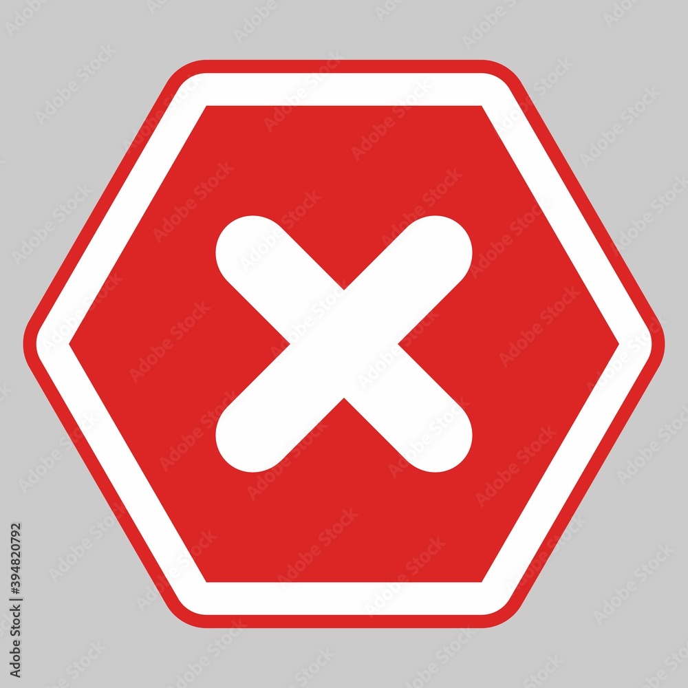 Obraz premium Wrong marks, Cross marks, Rejected, Disapproved, No, False, Not Ok, Wrong Choices, Task Completion, Voting. - vector mark symbols in red. Isolated icon.