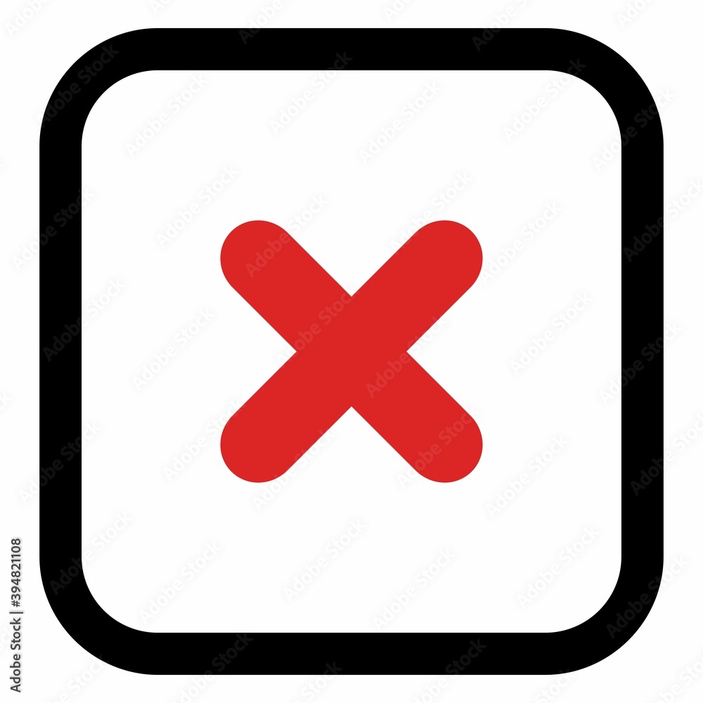 Obraz premium Wrong marks, Cross marks, Rejected, Disapproved, No, False, Not Ok, Wrong Choices, Task Completion, Voting. - vector mark symbols in red. Isolated icon.