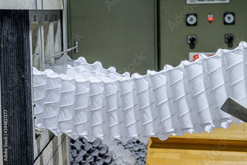Production Block springs for mattresses. Pocket independent spring