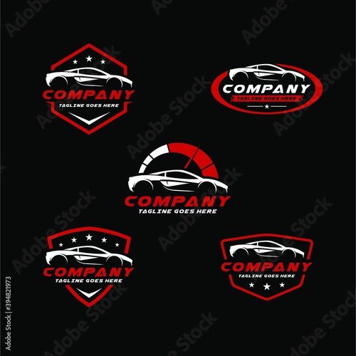 Vector Set of Sport Car Silhouette Logo Design in Vector eps 10