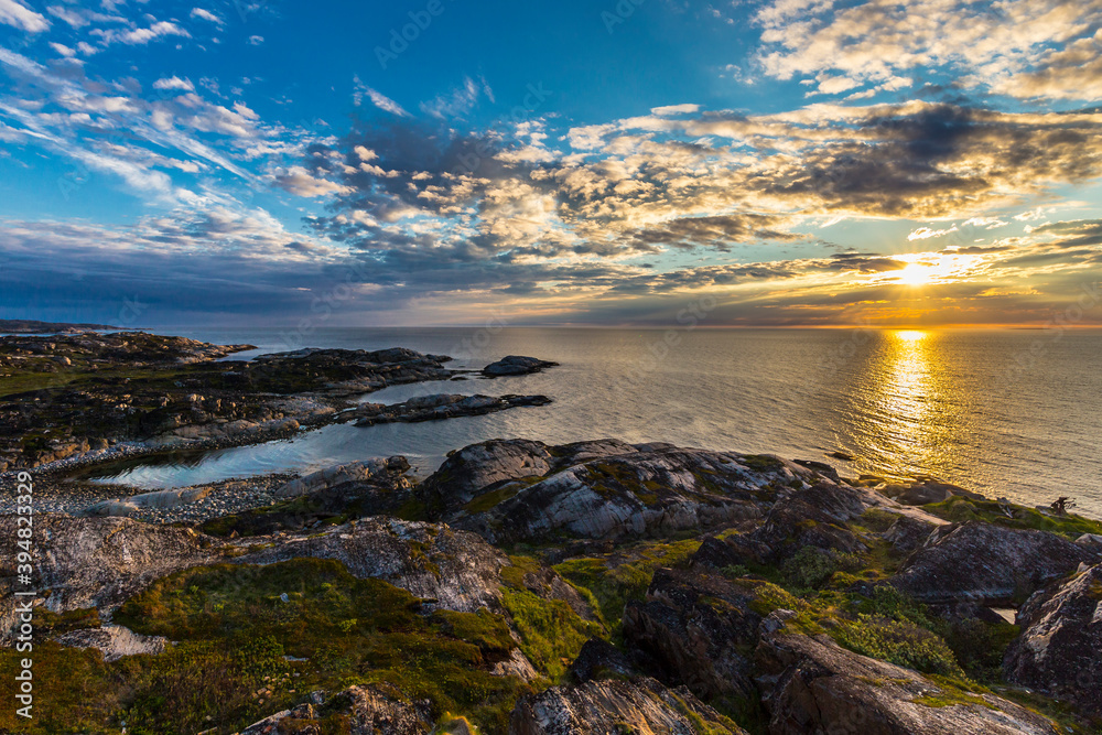 Beautiful arctic summer landscape on Barents sea Beautiful arctic summer landscape on Barents sea