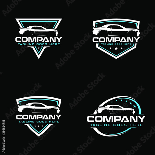 Ready Made Muscle Cars Logo Template Set Vector Eps 10