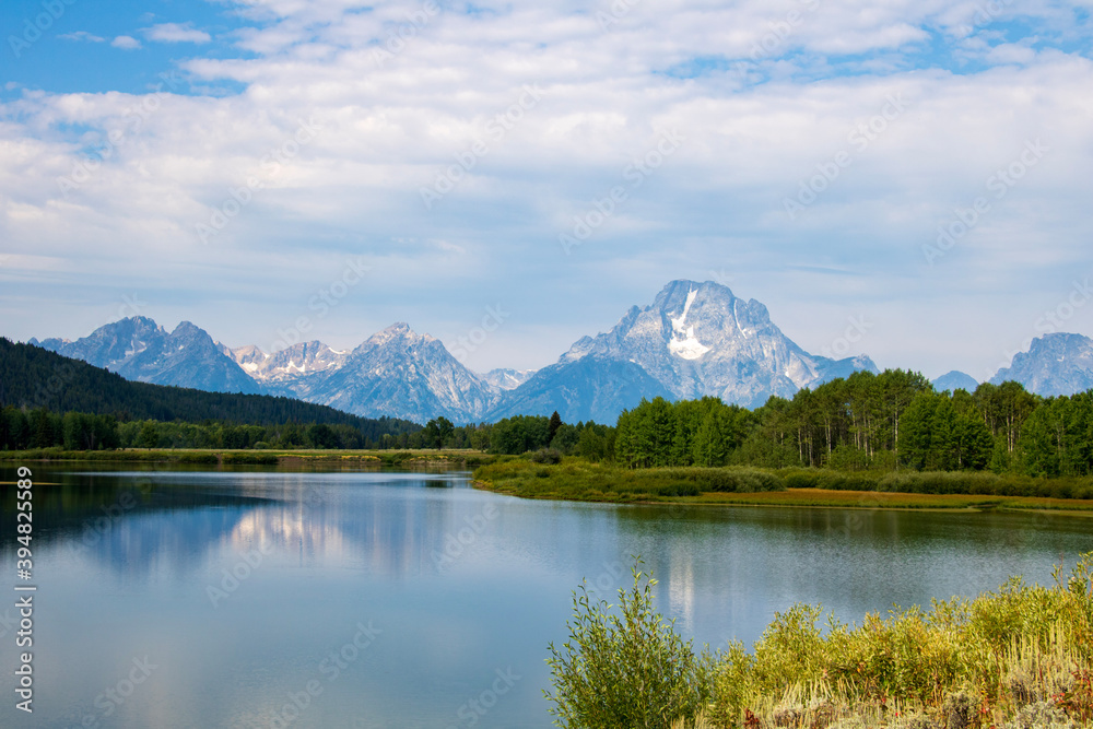 lake and mountains