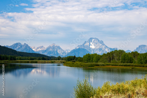 lake and mountains