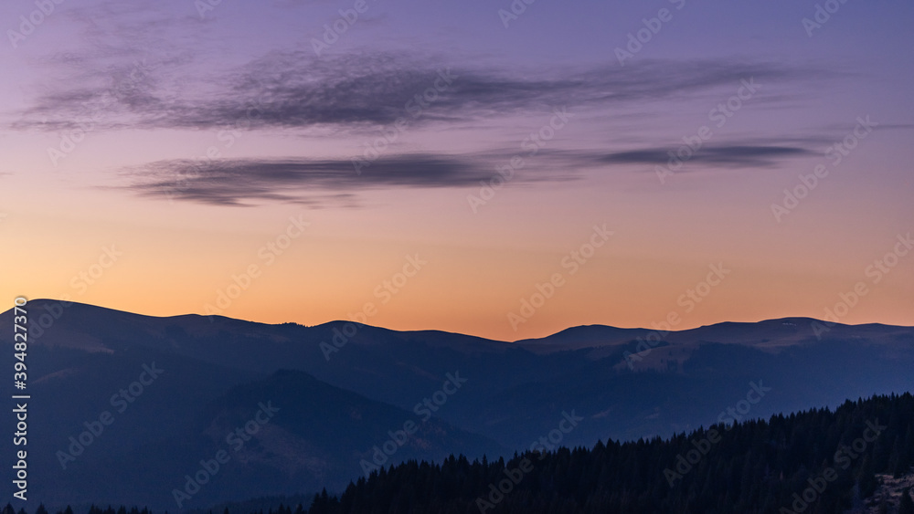 Bucegi Mountains at Sunset, Romania