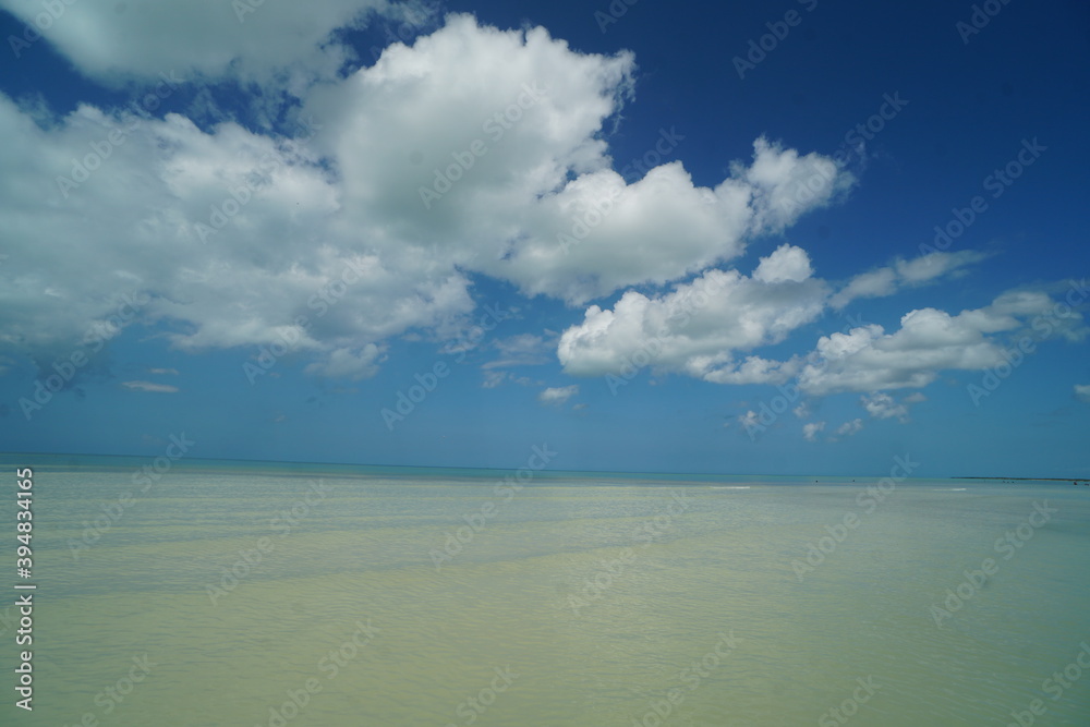 holbox, mexico, sea, summer, water, caribbean, island, clouds, sunset