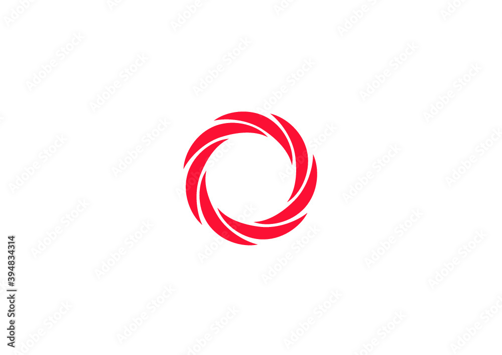 Abstract vector shape of a circular object with seven blades that represents rotation, movement, fan or a camera shutter Abstract vector shape of a circular object with seven blades that represents rotation, movement, fan or a camera shutter