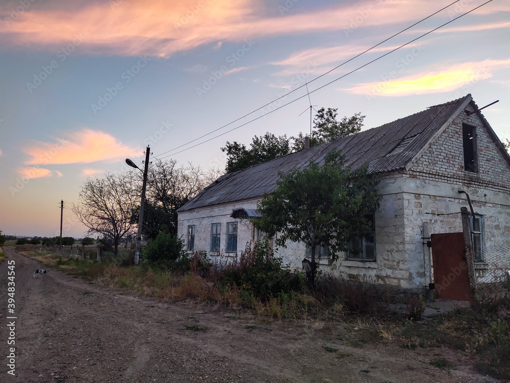 Abandoned house outside the city