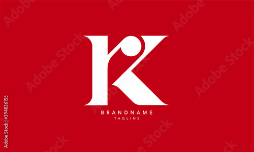Alphabet letters Initials Monogram logo RK, KR, R and K