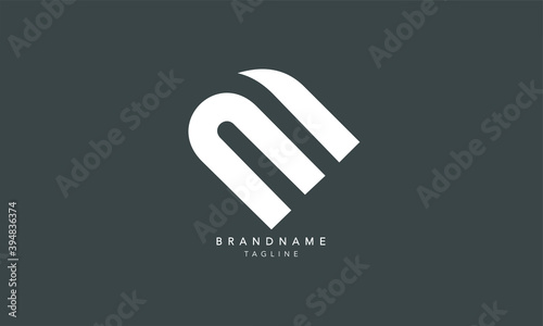 Alphabet letters Initials Monogram logo EN, NE, E and N