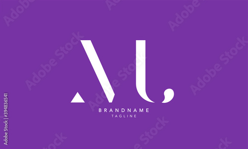 Alphabet letters Initials Monogram logo ML, LM, M and L