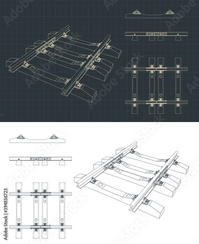 Railway track drawings photo