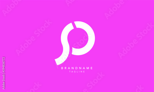Alphabet letters Initials Monogram logo SP, PS, S and P