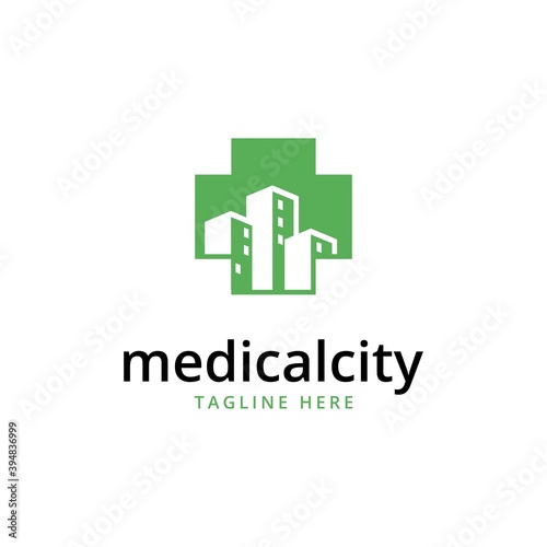 Medical city logo design vector template