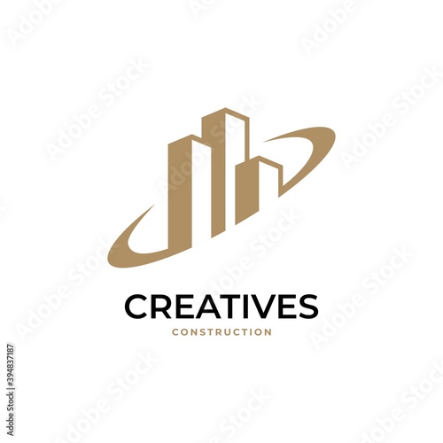 Creative building logo design vector template