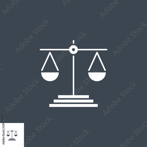 Libra related vector glyph icon. Isolated on black background. Vector illustration.