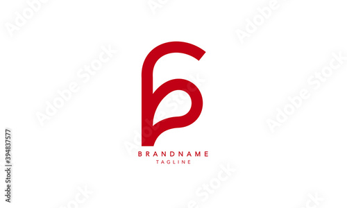 Alphabet letters Initials Monogram logo FP, PF, F and P