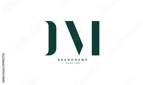Alphabet letters Initials Monogram logo DM, MD, D and M
