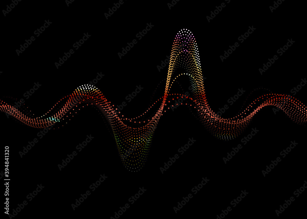 sound wave rhythm background. blue color digital Sound Wave equalizer ...