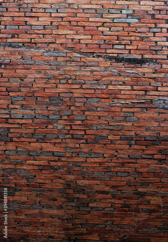 old vintage red brick wall Background  texture